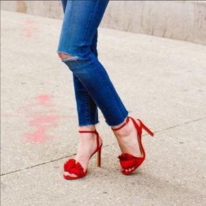 NWT Banana Republic Honey Fringe Red Sandals